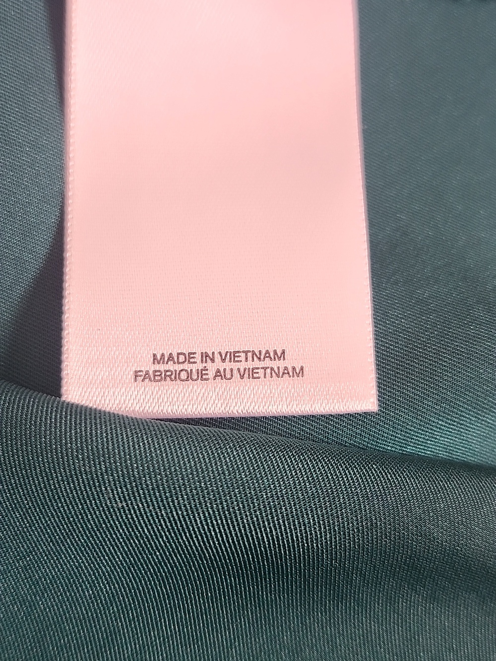 Express Jade Green Long Sleeved Sightly Puffed Sleeve Silky Blouse, S - Picture 7 of 9